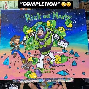 Rick and Morty Inspired Art Canvas